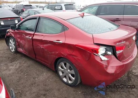 2013 Hyundai Elantra Limited z USA, uszkodzony, nr VIN 5NPDH4AE0DH201160